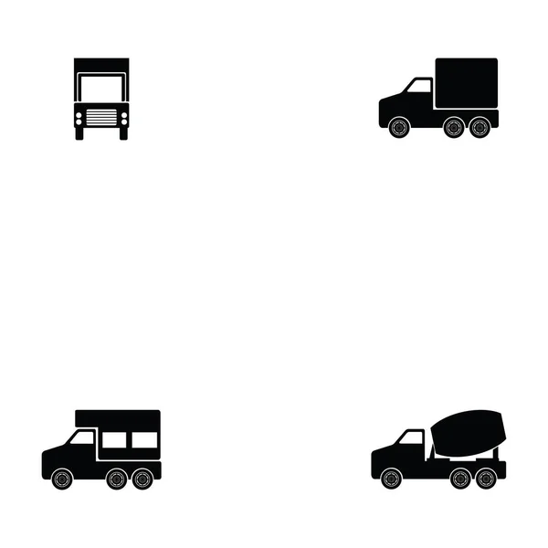 Ensemble icône camion — Image vectorielle