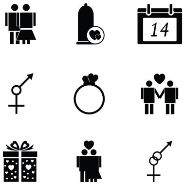 aşk Icon set