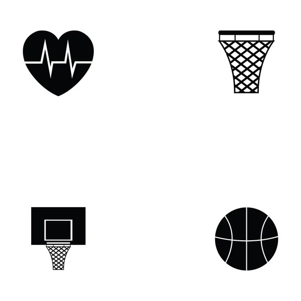 Kosárlabda ikon készlet — Stock Vector