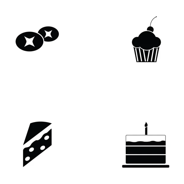 Cake icon set — Stock Vector