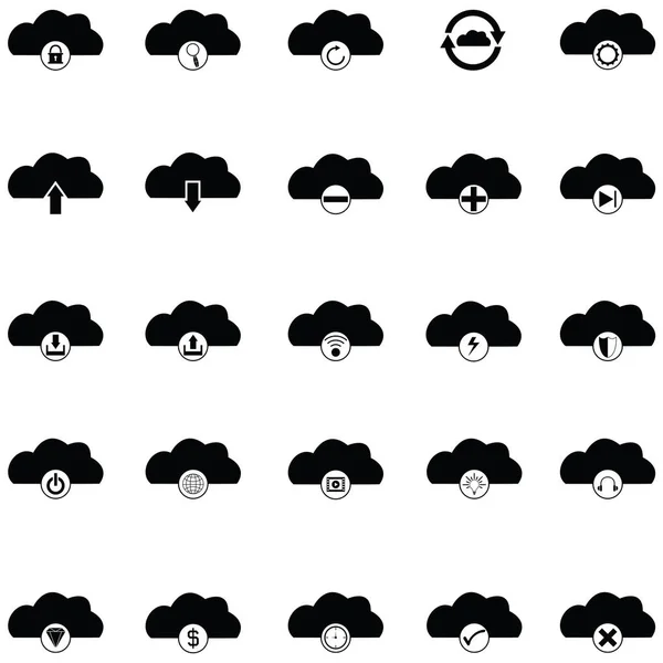 O conjunto de ícone de nuvens —  Vetores de Stock