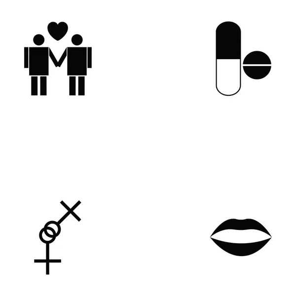 Set di icone HIV — Vettoriale Stock