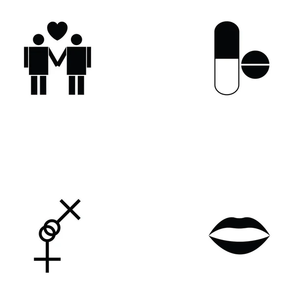 Hiv Icon Set — Stockvektor