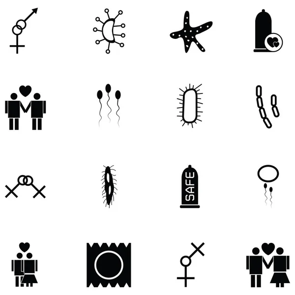 Ensemble d'icônes VIH — Image vectorielle