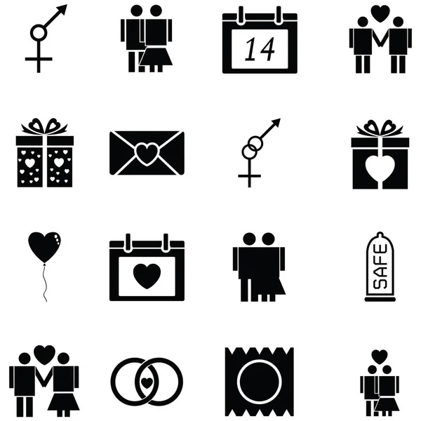 Conjunto de ícones de amor —  Vetores de Stock