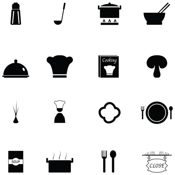 Conjunto de iconos sopa — Archivo Imágenes Vectoriales