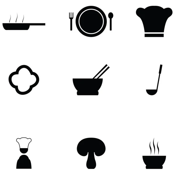 Soup icon set — Stock Vector