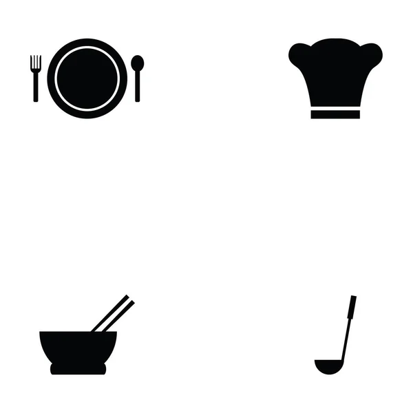 Soup icon set — Stock Vector