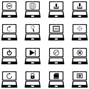 dizüstü bilgisayar Icon set