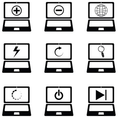 dizüstü bilgisayar Icon set