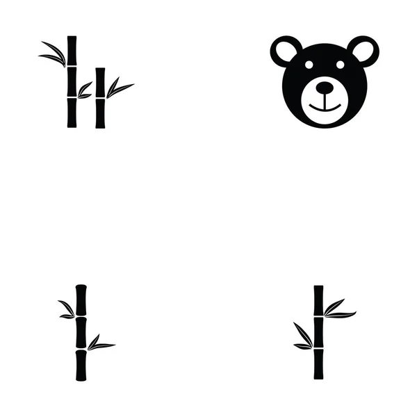 Bambus Icon Set — Stockvektor