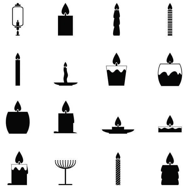 Ensemble d'icônes bougies — Image vectorielle