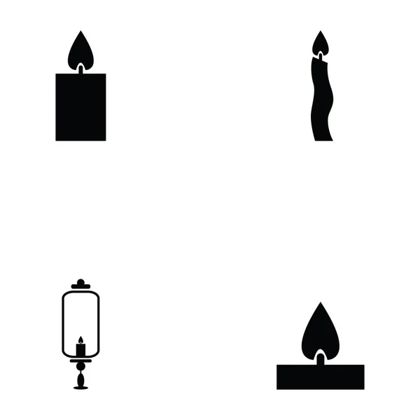 Candles icon set — Stock Vector