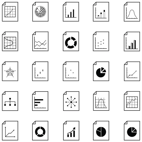 O conjunto de ícone gráfico — Vetor de Stock