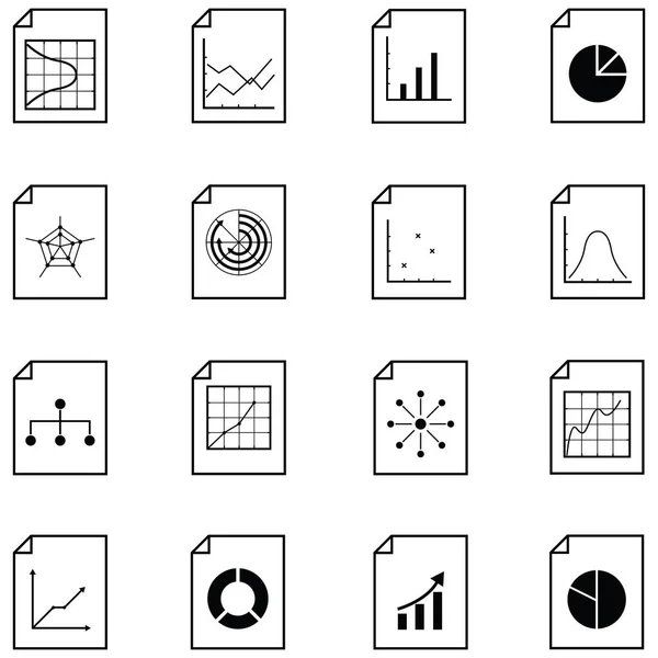 Gráfico icono conjunto — Vector de stock