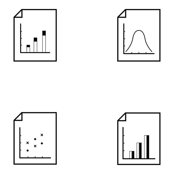 Gráfico conjunto de ícones — Vetor de Stock