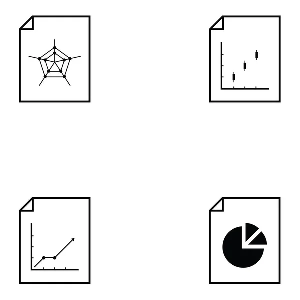 Diagrammsymbole gesetzt — Stockvektor