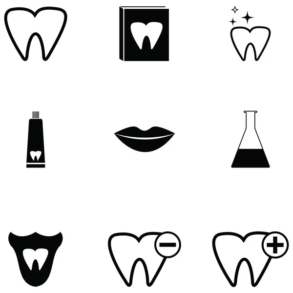 Conjunto de iconos dentista — Vector de stock