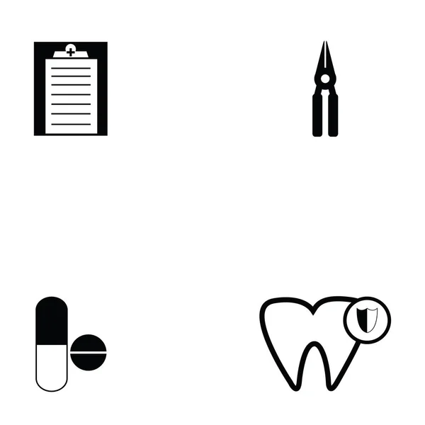 Zestaw ikon dentysta — Wektor stockowy