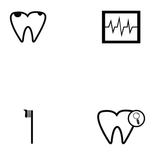 Conjunto de iconos dentista — Archivo Imágenes Vectoriales