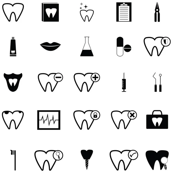 Conjunto de ícone dentista —  Vetores de Stock