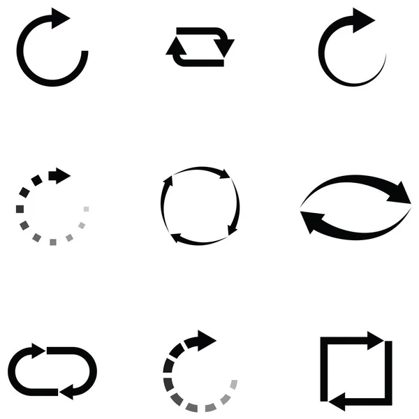 Ensemble d'icônes de rafraîchissement — Image vectorielle