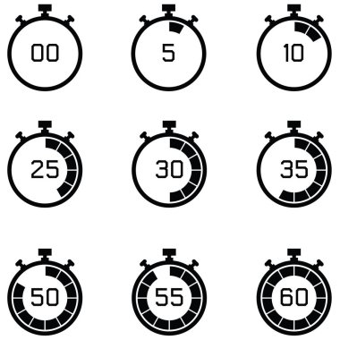 Kronometre Icon set