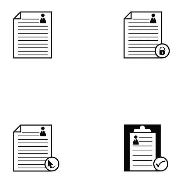 Hervatten van de pictogrammenset — Stockvector