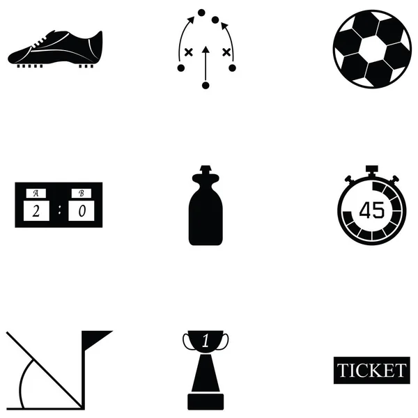 Jeu d'icônes football — Image vectorielle
