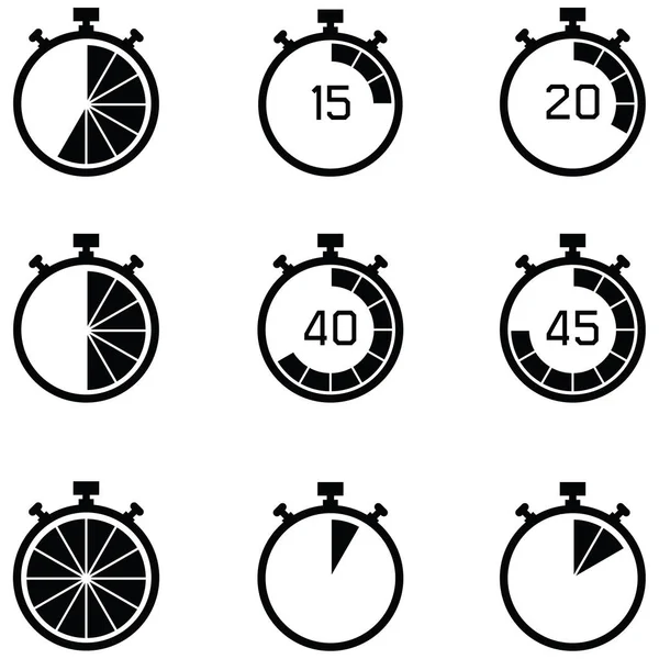 Kronometre Icon set — Stok Vektör