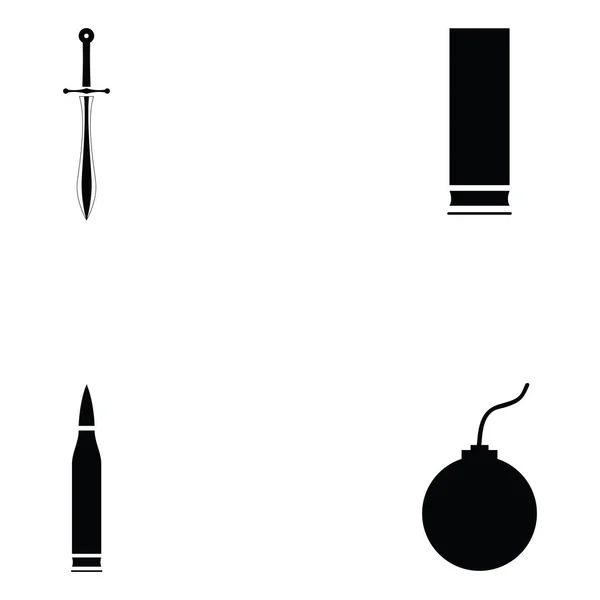 Conjunto de iconos de armas — Archivo Imágenes Vectoriales