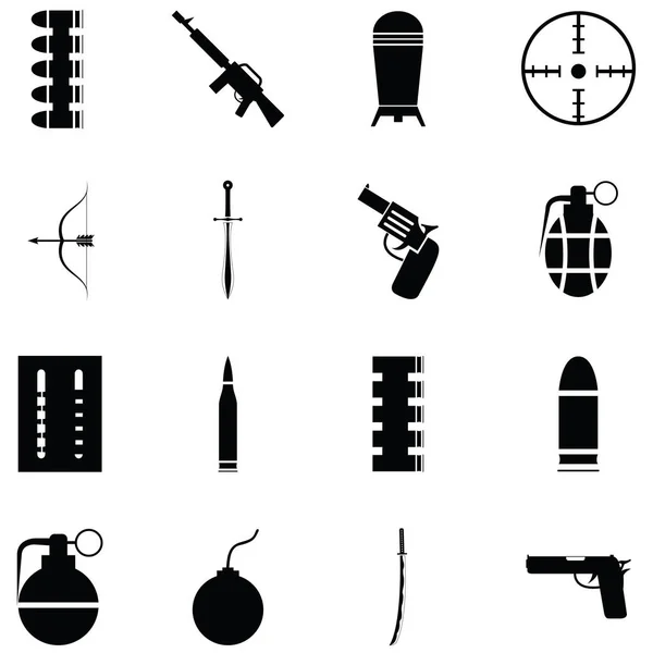 Conjunto de iconos de armas — Vector de stock