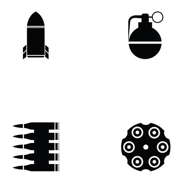 Weapons icon set — Stock Vector