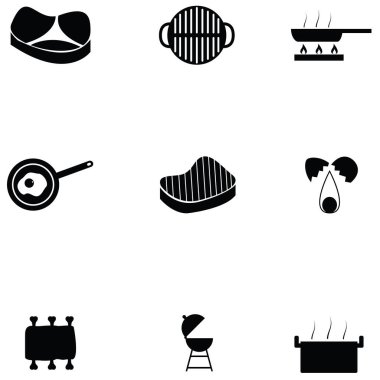Yemek simgesi seti