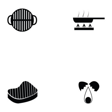 Yemek simgesi seti