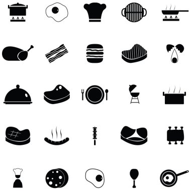 Yemek simgesi seti