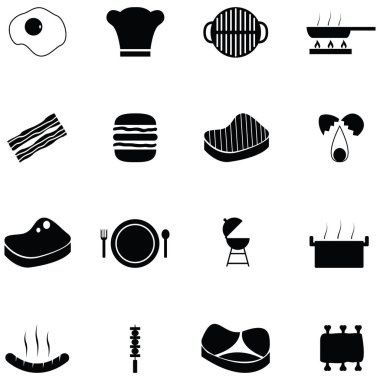 Yemek simgesi seti