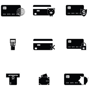 kredi kartları Icon set