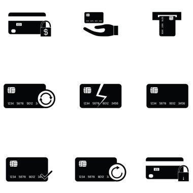 kredi kartları Icon set