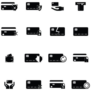kredi kartları Icon set