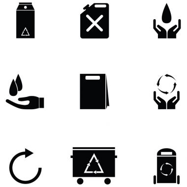 Geri dönüşüm simgesi seti