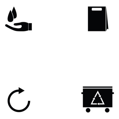 Geri dönüşüm simgesi seti