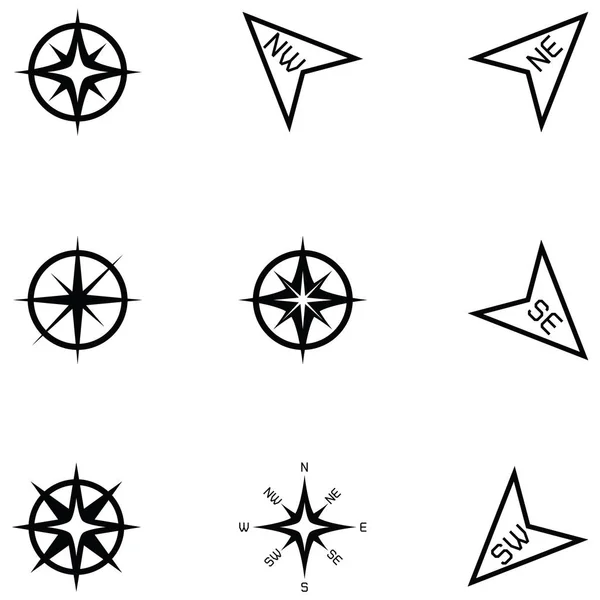 Compass icon set — Stock Vector