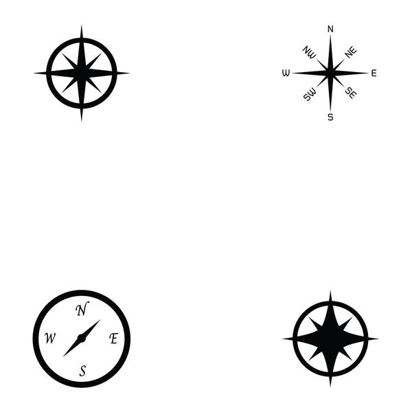 Kompas pictogram set — Stockvector