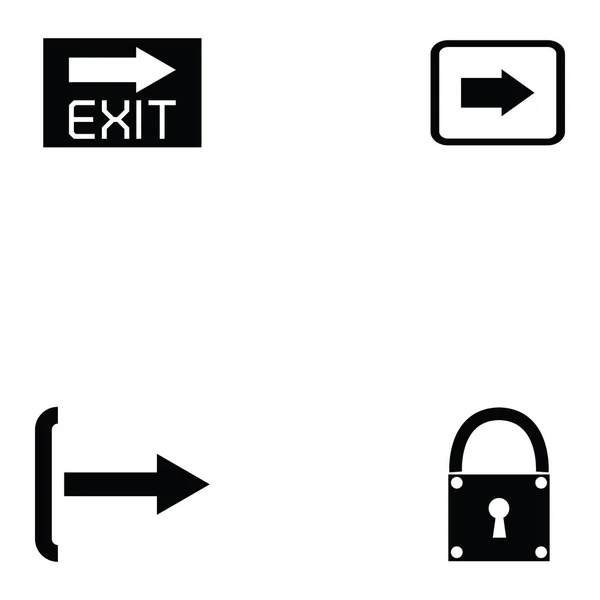 Exit pictogrammenset — Stockvector