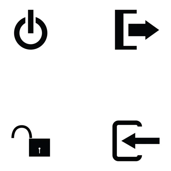 Conjunto de icono de salida — Vector de stock