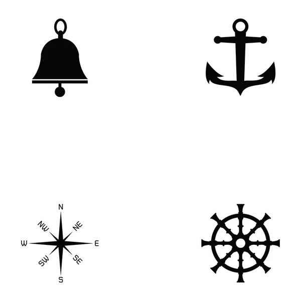 Nautical icon set — Stock Vector