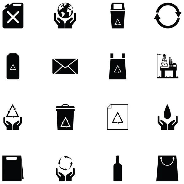 Reciclar icono conjunto — Archivo Imágenes Vectoriales