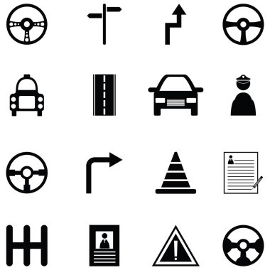 Sürüş Okulu Icon set