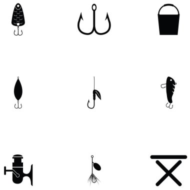 Balıkçılık Icons set